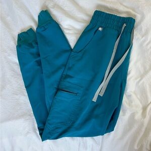 Pacific Blue high waisted Zamora scrub joggers Tall/XS